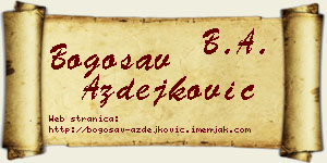 Bogosav Azdejković vizit kartica